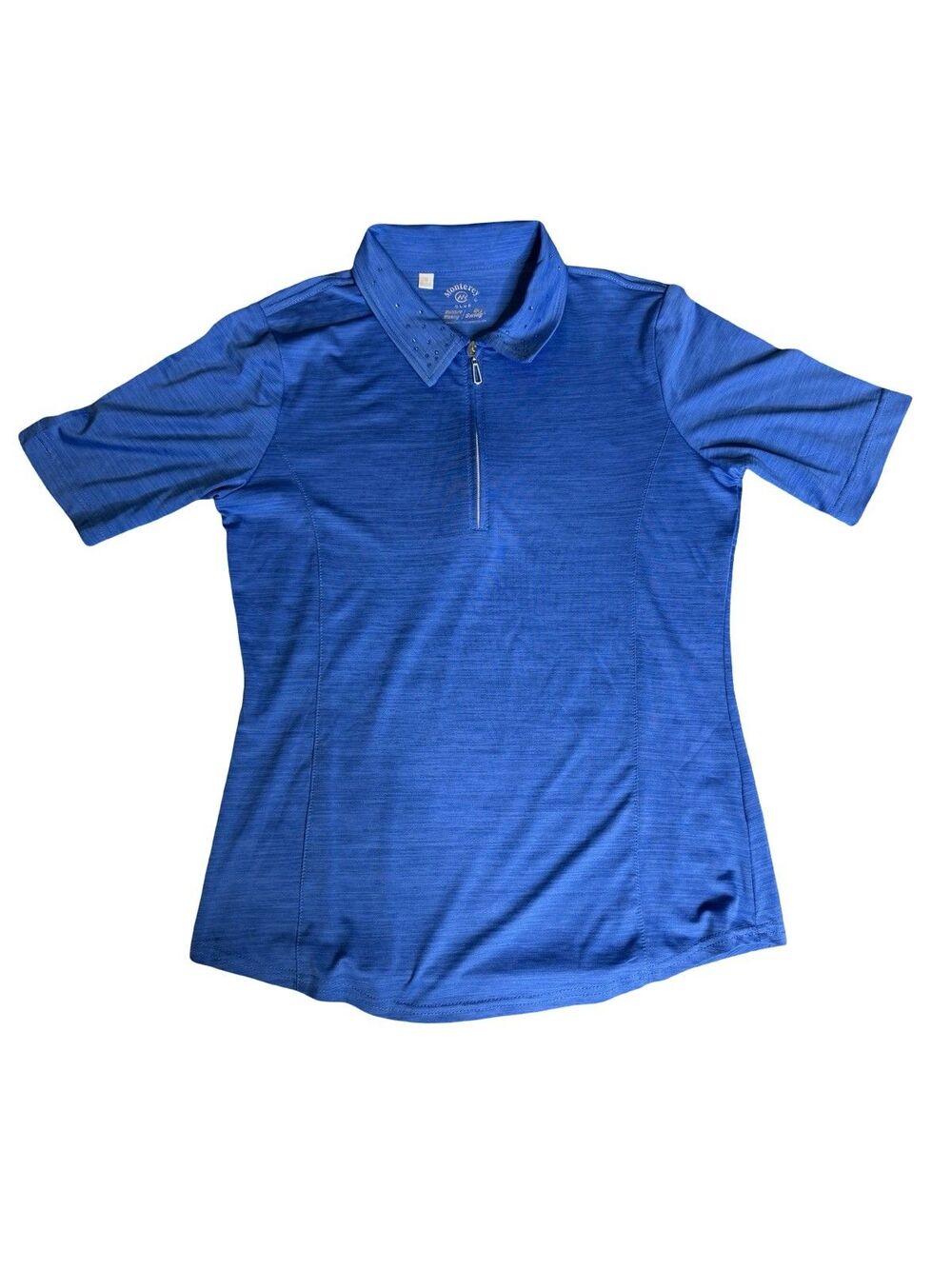 Monterey Club Dry Swing Top Womens Small Golf Polo Shirt Short Sleeve 1/4 Zip